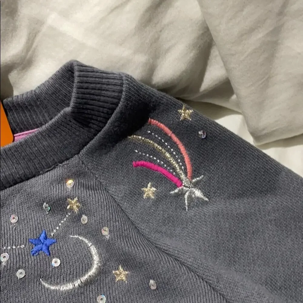 Gymboree 4 grey hi low hemline firework sweatshirt